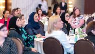 Chairperson and Founder of Al Faleh Educational Holding, Dr. Sheikha Aisha bint Faleh Al Thani (centre) with officials and guests during the conference.