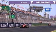 Ferrari's Spanish driver Carlos Sainz Jr crosses the finish line to win ahead of Ferrari's Monegasque driver Charles Leclerc during the Australian Formula One Grand Prix at Albert Park Circuit in Melbourne on March 24, 2024. (Photo by William West / AFP)