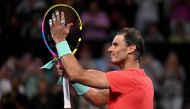 File: Spain's Rafael Nadal celebrates victory after his men's singles match against Jason Kubler of Australia at the Brisbane International tennis tournament in Brisbane on January 4, 2024.  (Photo by William West / AFP) 