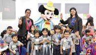 Students were delighted to be welcomed by the iconic mascots Mickey and Minnie Mouse, adding a touch of magic to their first day of school. 
