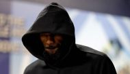 LeBron James of the Los Angeles Lakers arrives for their game against the Denver Nuggets during game five of the Western Conference First Round Playoffs at Ball Arena on April 29, 2024 in Denver, Colorado. Matthew Stockman/Getty Images/AFP 
