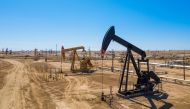 An aerial view of oil pumpjacks in the United States.