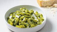 Spinach Pesto Pasta. Scott Suchman for The Washington Post; food styling by Lisa Cherkasky for The Washington Post