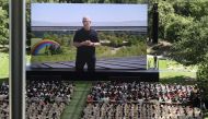 Apple CEO Tim Cook delivers remarks at the start of the Apple Worldwide Developers Conference (WWDC) on June 10, 2024 in Cupertino, California. (Photo by Justin Sullivan/Getty Images via AFP).