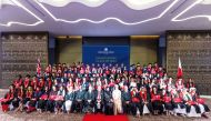 Students and teachers during the graduation ceremony.