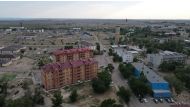 A picture taken on June 17, 2024 shows a view of Priozersk, the former secret city on the shores of Lake Balkhash in central Kazakhstan. (Photo by Ruslan Pryanikov / AFP)