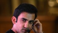 (FILES) Gautam Gambhir, former Indian cricket player and front-runner for team India's head coach, gestures during an event in Kolkata on June 22, 2024. (Photo by DIBYANGSHU SARKAR / AFP)
