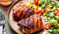 Vinaigrette-Marinated Grilled Chicken Thighs. Photos by Scott Suchman for The Washington Post; food styling by Lisa Cherkasky for The Washington Post