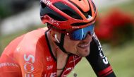 (FILES) INEOS Grenadiers team's British rider Tom Pidcock cycles during the 11th stage of the 111th edition of the Tour de France cycling race, 211 km between ةvaux-les-Bains and Le Lioran, on July 10, 2024. (Photo by Marco BERTORELLO / AFP)
