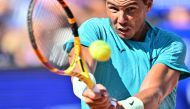 Spain's Rafael Nadal returns the ball to Portugal's Nuno Borges during their men's final singles match of the ATP Nordea Open tennis tournament in Bastad, Sweden, on July 21, 2024. (Photo by Bjorn LARSSON ROSVALL / TT News Agency / AFP)