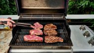 Cooking thicker cuts of steak over indirect heat will help achieve a tender interior without burning the exterior. (Photo by Peggy Cormary for The Washington Post)

