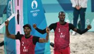 Qatar’s Ahmed Tijan (left) and Cherif Younousse celebrate after defeating Italy's Paolo Nicolai and Samuele Cottafava. AFP