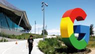 A file photo of an exterior view of building BV100, during a tour of Google’s new Bay View Campus in Mountain View, California, US. 