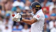 (FILES) England's captain Ben Stokes plays a shot on the second day of the third Test cricket match between England and West Indies at Edgbaston in Birmingham, central England on July 27, 2024. (Photo by Darren Staples / AFP)