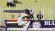 Pakistan's Saim Ayub avoids a bouncer ball during the first day of the first Test cricket match between Pakistan and Bangladesh at the Rawalpindi Cricket Stadium in Rawalpindi on August 21, 2024. (Photo by Farooq NAEEM / AFP)
