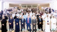 HBKU faculty and new students during the orientation programme.