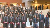 CMU-Q students at the First-Year Convocation Ceremony