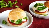 Melty Caprese Sandwiches. (Photo by Rey Lopez for The Washington Post; food styling by Lisa Cherkasky for The Washington Post)