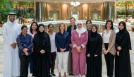 Dr. Chiara Cugno, Director of Advanced Cell Therapy Core at Sidra Medicine; Prof. Khalid A. Fakhro, Chief Research Officer at Sidra Medicine; and Dr. Antonella Cioce and CTP team