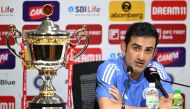 India's head coach Gautam Gambhir speaks at the press conference at the MA Chidambaram Stadium in Chennai on September 18, 2024. (Photo by R.Satish Babu / AFP)