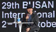 In this picture taken on October 3, 2024, South Korean film director Hur Jin-ho attends at an open talk event for his film 'A Normal Family' during the 29th Busan International Film Festival (BIFF) in Busan. Photo by Jung Yeon-je / AFP.