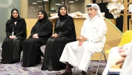 Undersecretary of the Ministry of Education and Higher Education Dr. Ibrahim bin Saleh Al Nuaimi interacting with participants of ‘Khebarat’ programme.