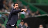 (FILES) Sporting Lisbon's Portuguese coach Ruben Amorim gestures on the sidelines during the UEFA Europa league quarter final second leg football match between Sporting CP and Juventus at the Jose Alvalade stadium in Lisbon on April 20, 2023. (Photo by PATRICIA DE MELO MOREIRA / AFP)
