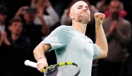 France’s Adrian Mannarino celebrates after defeating US’ Tommy Paul.