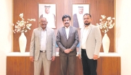 From left: The Peninsula Managing Editor Mohammed Osman Ali, Principal of Birla Public School Dr Anand R Nair and Muhammad Shammas from The Peninsula advertising department.