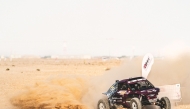 Nasser Saleh Al Attiyah drives during the prologue.