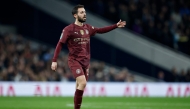 Photo used for demonstration purposes. Manchester City's Portuguese midfielder #20 Bernardo Silva shouts instructions to teammates during the English League Cup round of 16 football match between Tottenham Hotspur and Manchester City at the Tottenham Hotspur Stadium in London, on October 30, 2024. (Photo by BENJAMIN CREMEL / AFP)