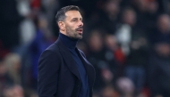 Manchester United's Dutch interim head coach Ruud van Nistelrooy looks on ahead of kick-off in the English League Cup round of 16 football match between Manchester United and Leicester City at Old Trafford in Manchester, north west England, on October 30, 2024. (Photo by Darren Staples / AFP)