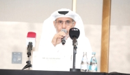 Chairman of the Aspire Academy Global Summit Ali Salem Afifa during the press conference yesterday.