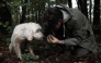 Truffle hunter Carlo Marenda and his dog Buk search for white truffles in Treiso, near Alba, northwester Italy, on October 29, 2024. Photo by MARCO BERTORELLO / AFP