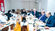 Chairperson and Founder of Al Faleh Educational Holding Sheikha Aisha bint Faleh Al Thani with other officials during the meeting.