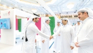 Minister of State for Energy Affairs, the President and CEO of QatarEnergy, H E Saad Sherida Al Kaabi during his visit to the ' Tawteen Forum 2024'.