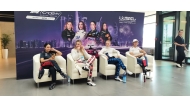 FROM LEFT: F1 Academy drivers Hamda Al Qubaisi of Red Bull Racing, Lola Lovinfosse of Rodin Motorsport, Jessica Edgar of Rodin Motorsport and Nerea Marti of Campos Racing during an interaction with the media at the Lusail International Circuit yesterday.