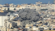 Smoke rises from the site of an Israeli airstrike that targeted the district of Haret Hreik in Beirut's southern suburbs on November 16, 2024 (Photo by AFP)