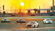 A general view of action during the Qatar Touring Car Championship round.