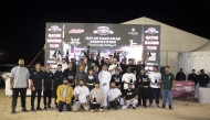 QRC Director H E Sheikh Jabor bin Khalid Al Thani with the podium winners of the second day of opening round. 