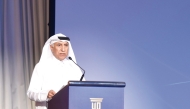 UDST President Dr. Salem Al Naemi addressing the ceremony.