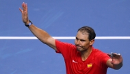 Spain's Rafael Nadal greets the spectators at the end of the quarter-final singles match between Netherlands and Spain during the Davis Cup Finals at the Palacio de Deportes Jose Maria Martin Carpena arena in Malaga, southern Spain, on November 19, 2024. Photo by JORGE GUERRERO / AFP