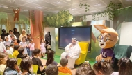 Ebrahim Al Bishri during a story telling session held previously at QNL. 