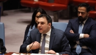 Ambassador Majed Bamya, Deputy Permanent Observer of the State of Palestine to the UN, speaks during a United Nations Security Council meeting on the situation in the Middle East, at the UN headquarters in New York City on November 20, 2024 . (Photo by Michael M Santiago / Getty Images via AFP)