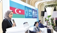 NHRC Chairperson H E Maryam bint Abdullah Al Attiyah addressing the session on the sidelines of COP29 in Baku, Azerbaijan.