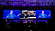 Former US vice president Al Gore speaks during a session at the United Nations Climate Change Conference (COP29) in Baku on November 15, 2024. Photo by Laurent THOMET / AFP.