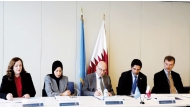 Permanent Representative of the State of Qatar to the United Nations H E Sheikha Alya Ahmed bin Saif Al Thani and Special Envoy of the Minister of Foreign Affairs H E Ambassador Faisal bin Abdullah Al Hanzab participated in the Sixth High-Level Strategic Dialogue held in New York.