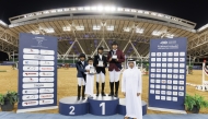 Qatar Equestrian Federation President Badr bin Mohammed Al Darwish presented the trophies to the winners of Future Rider events.