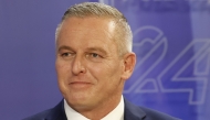 Mario Kunasek of the Freedom Party of Austria (FPOE) is pictured after regional elections in Graz, Austria on November 24, 2024. (Photo by Erwin Scheriau / APA / AFP) 