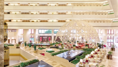 Inside view of the Sheraton Grand Doha Resort & Convention Hotel